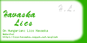 havaska lics business card